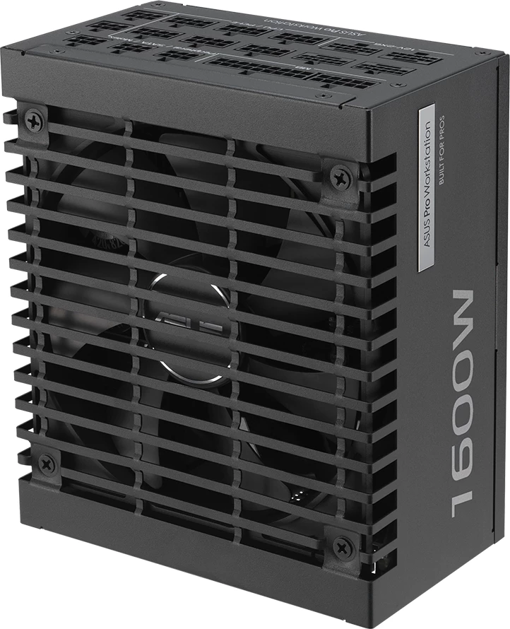 Furnizues rryme ASUS Pro WS 1600W, ATX 3.1, 80 Plus Platinum, plotësisht modular, 2x 12VHPWR, i zi