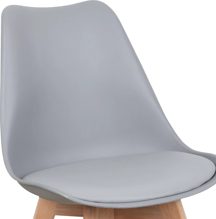 Karrige Gaston PP-PU ngjyrë gri e lehtë - këmbë natyrale 58x47x85cm