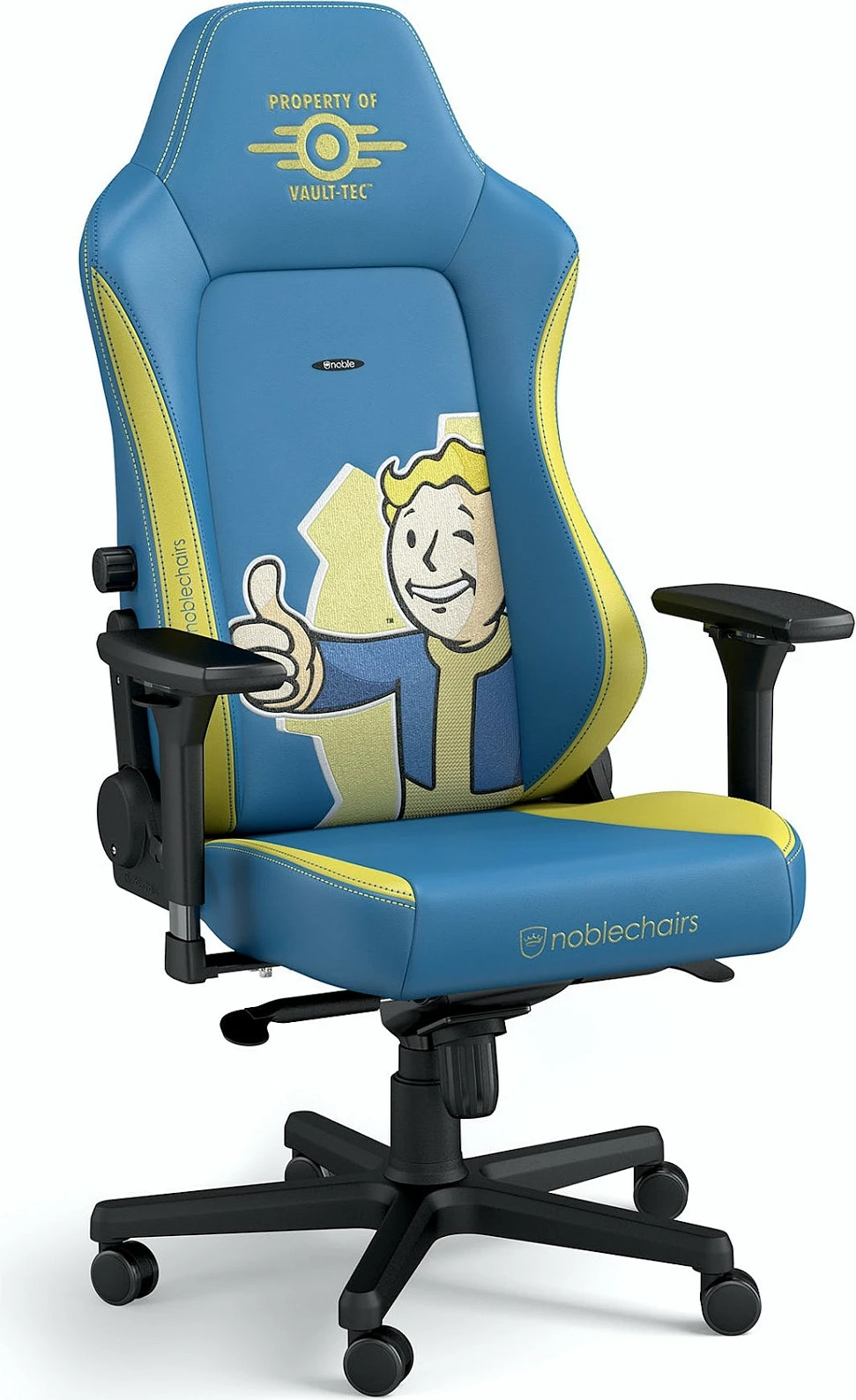 Karrige gaming noblechairs HERO, edicion Fallout Vault-Tec, blu/verdhë