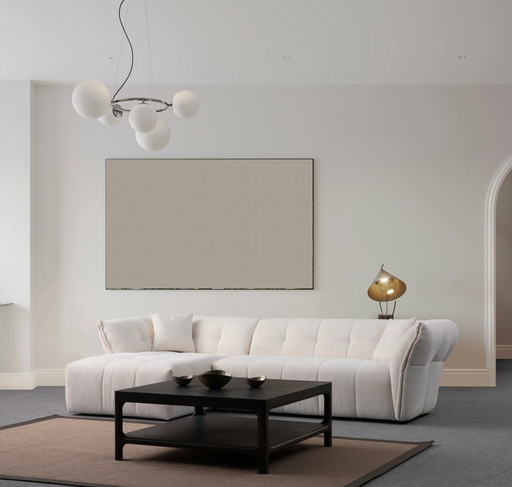 Këndore Boxer e bardhë, Atelier del Sofa, majtas