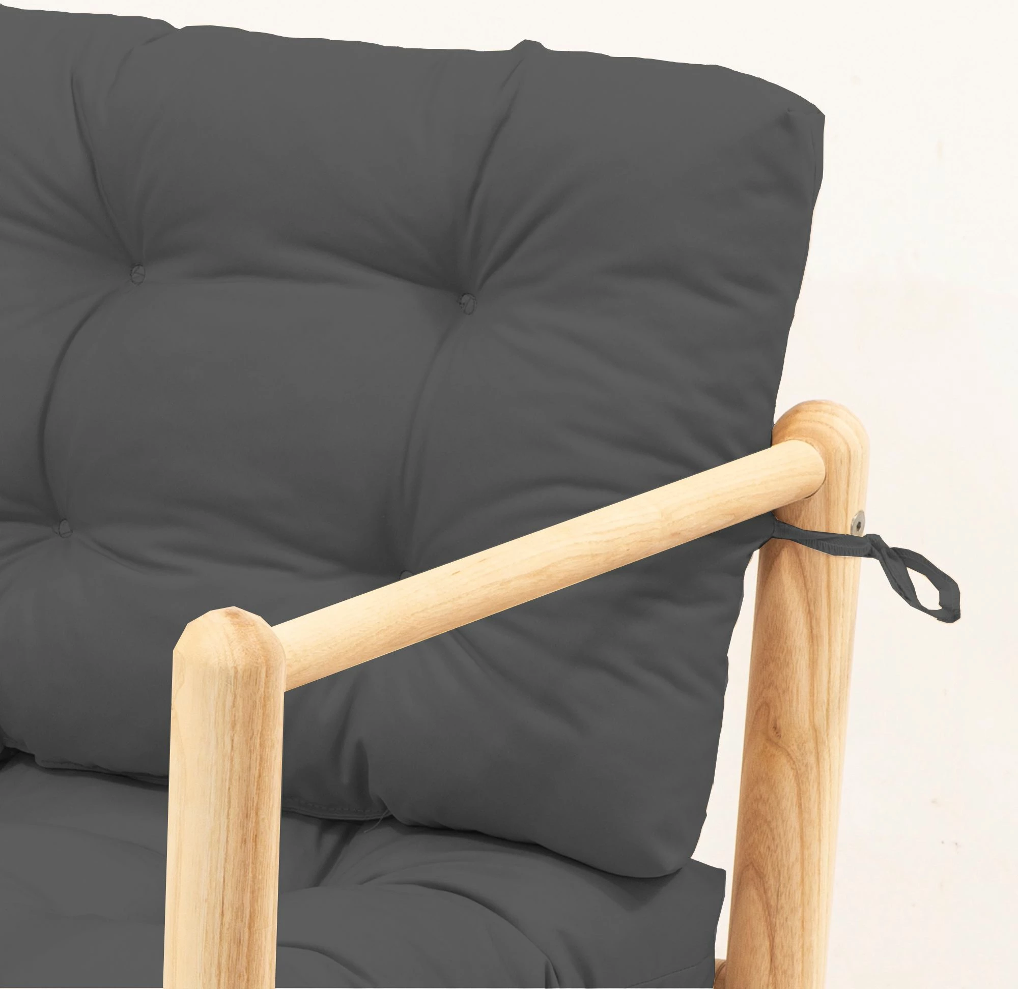 Divan kopshti dy-vendësh, dru geshtenje, jastëk anthracite, MYG04