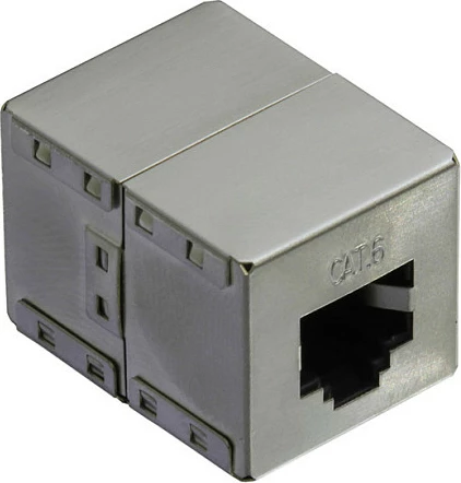 Kuplues RJ-45 VALUE Cat6, shielded, metal, argjend