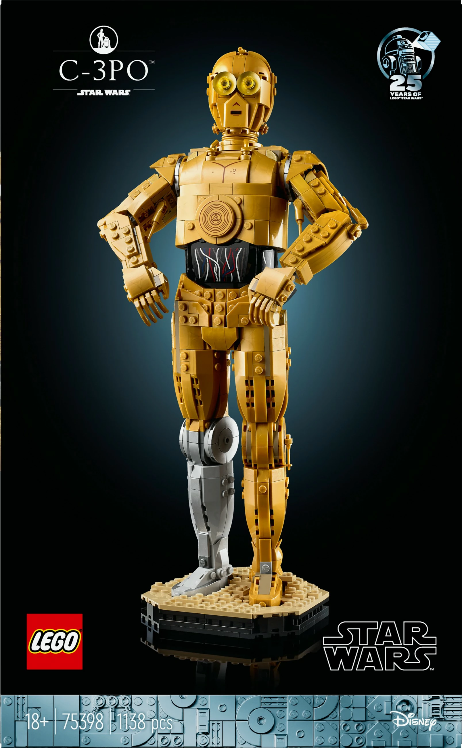 Set ndërtimi LEGO Star Wars C-3PO 75398, 1138 pjesë, multikolor