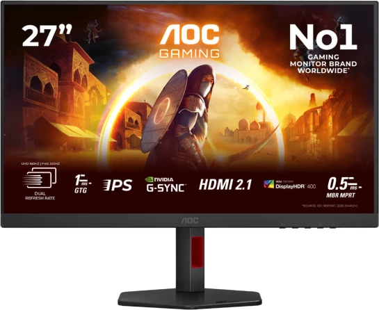 Monitor AOC U27G4R 27\" Fast IPS UHD/FHD Dual Frame 1ms 160-320Hz, i zi
