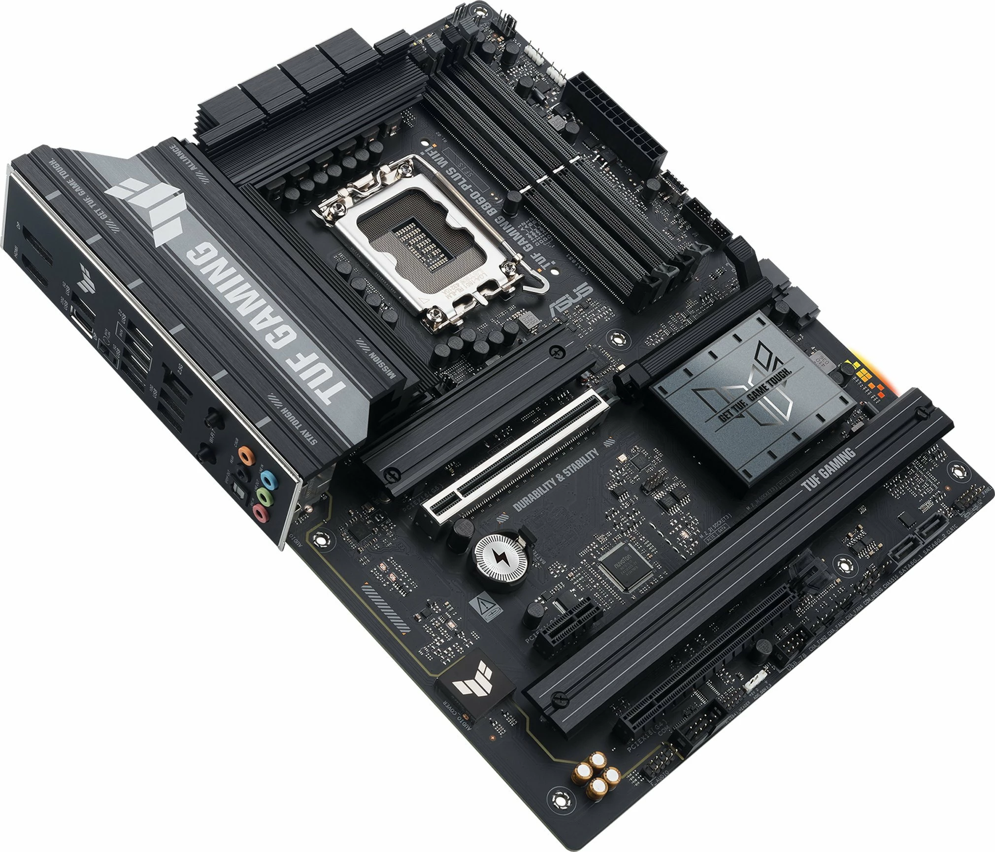 Pllakë amë Asus TUF GAMING B860-PLUS WIFI, ATX, DDR5 deri 256GB, WiFi 7, Bluetooth, 2.5GbE