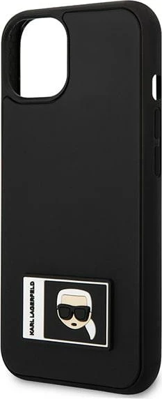 Mbështjellës Karl Lagerfeld KLHCP13S3DKPK për iPhone 13 mini, Ikonik Patch, i zi