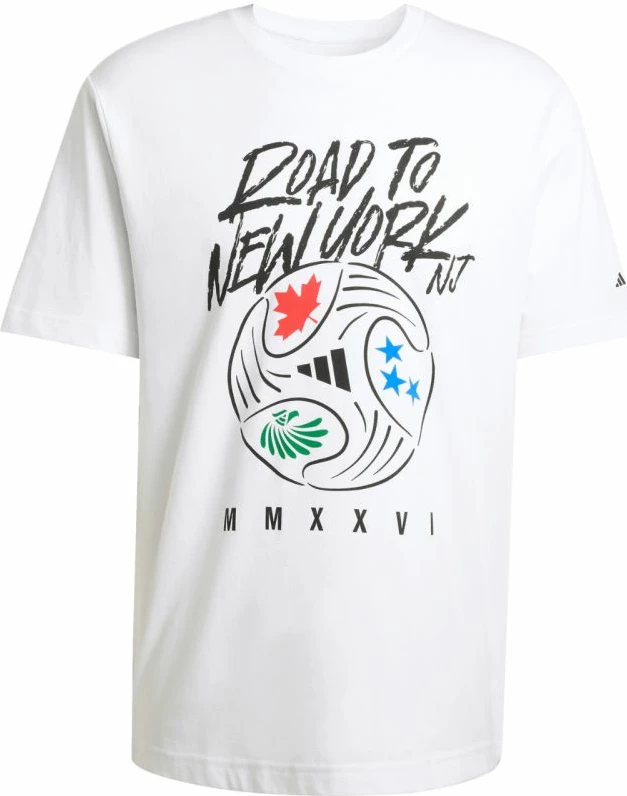 Maicë për meshkuj adidas FIFA World Cup 26 Road to NYNJ Graphic KB2535, e bardhë