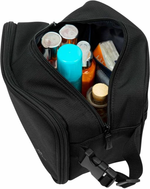 Çantë tualeti RIVACASE ECO 8409, RPET poliester, 215×160×120 mm, e zezë