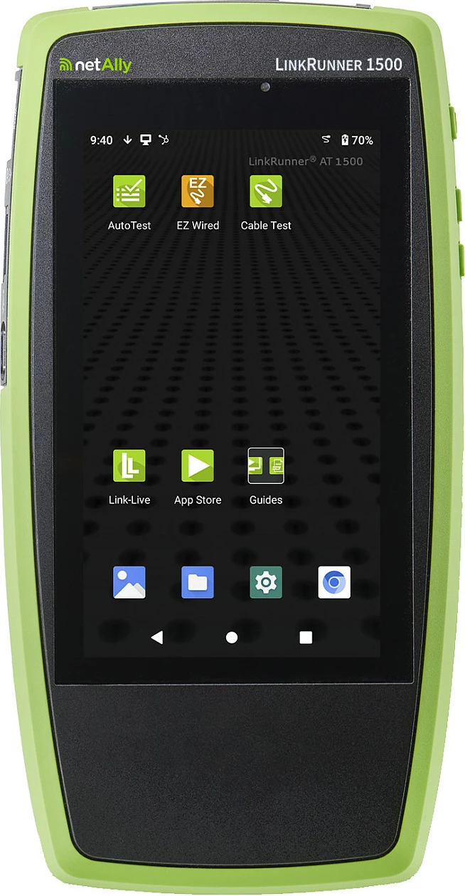 Tester rrjeti NetAlly LinkRunner AT 1500, LCD, bateri e rimbushshme, i gjelbër