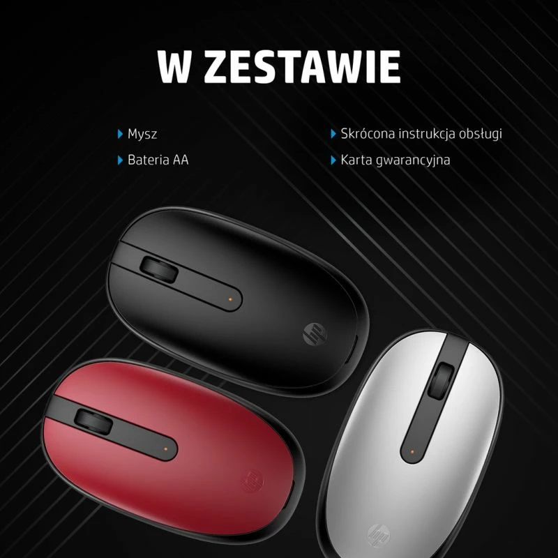 maus wireless HP 240 Empire Red, kuq e zi