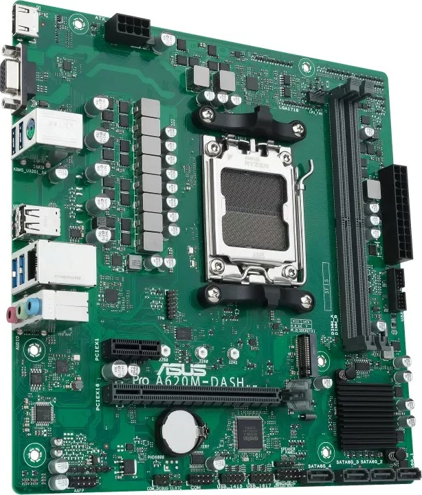 Pllakë amë ASUS PRO A620M-DASH-CSM, AMD, Socket AM5, DDR5, 96 GB, micro ATX