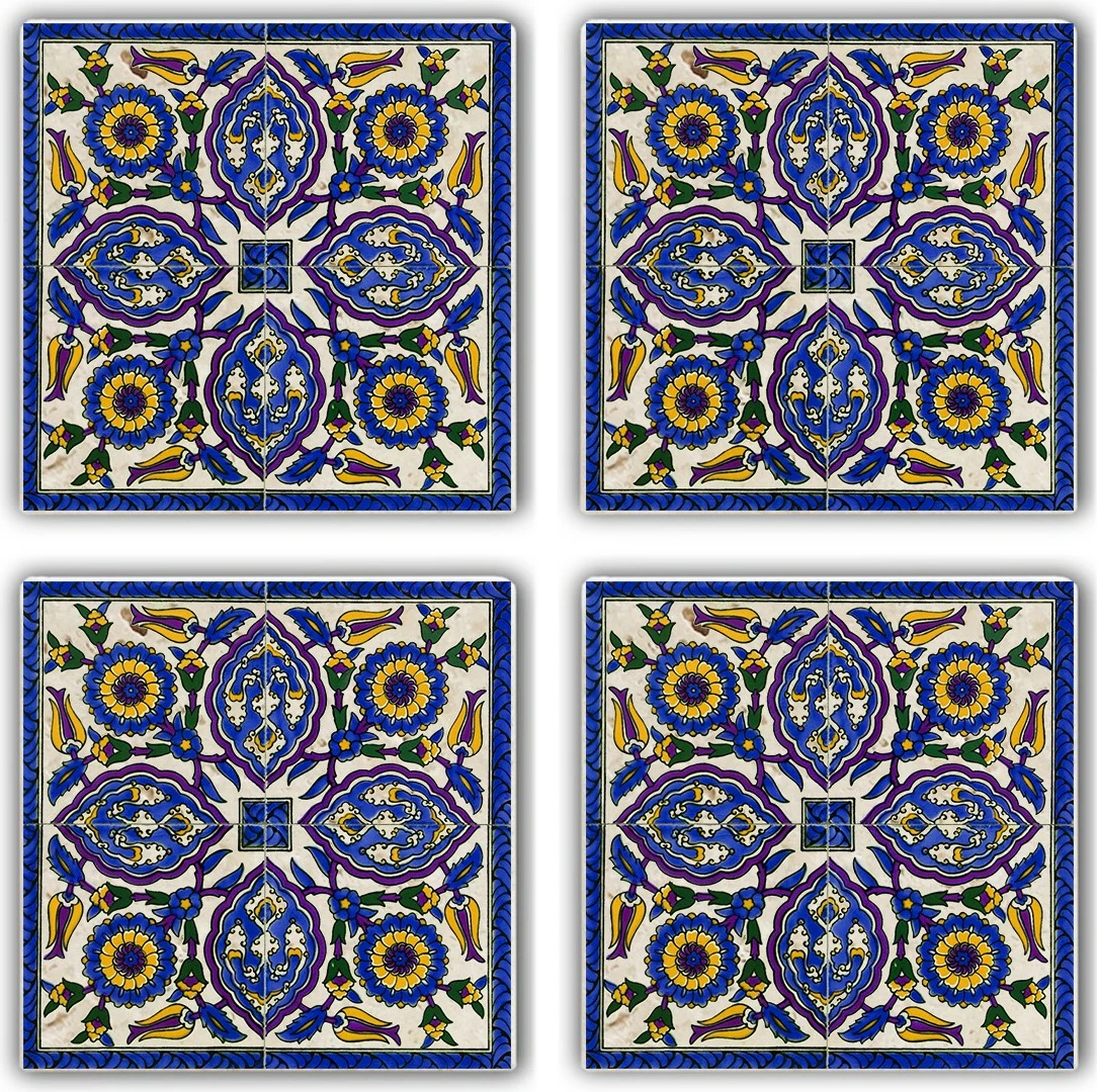 Set nënshtrues qelqi, shumëngjyrësh, 4 copë, TAB218511624