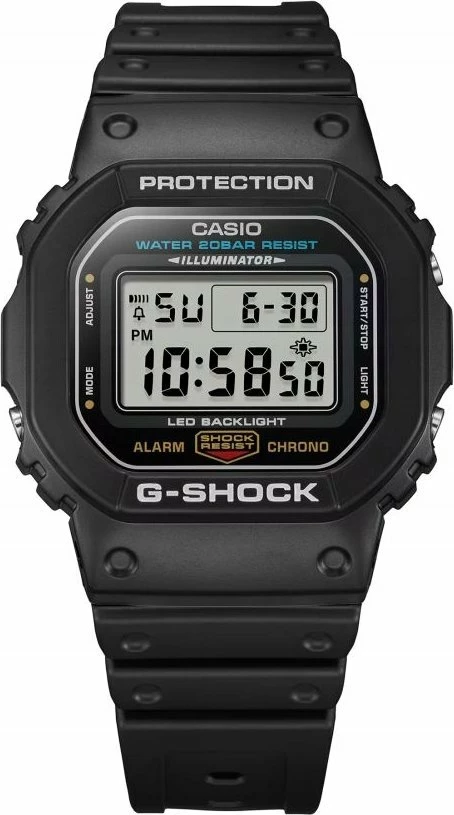 Orë dore Casio G-SHOCK DW-5600UE-1ER digjitale, WR200, e zezë, me kuti