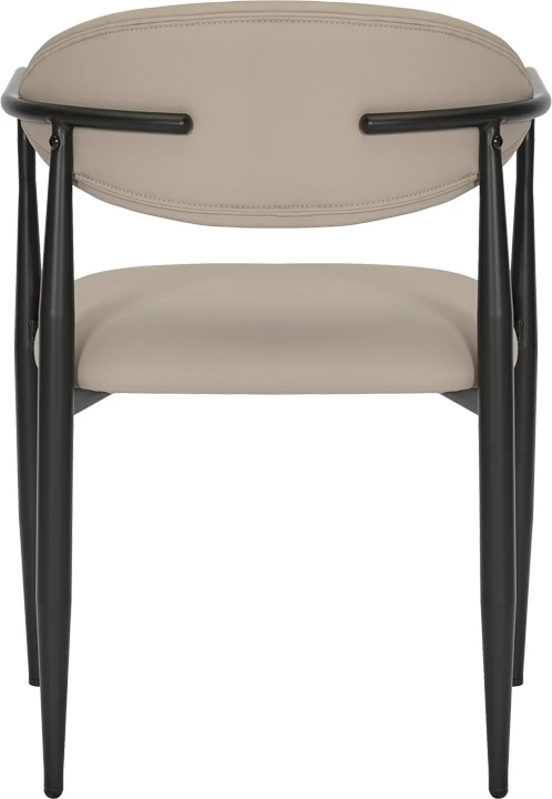 Karrige Kalone, lëkurë sintetike gri-bezhë, këmbë të zeza, 56x55x78cm