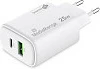 Karikues muri MediaRange GaN 25W, USB-C PD + USB-A QC, i bardhë