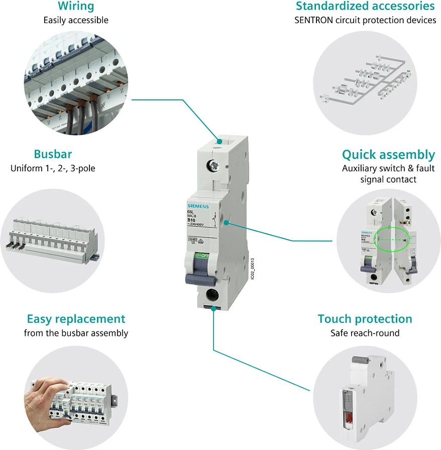 Automat Siemens 5SL61106, B10A, 1P, 6kA, 230/400V