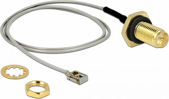 Kabllo antene DeLOCK 90292, 0.3 m, RP-SMA mashkull në MHF I LK femër, 50Ω, metalike