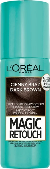Sprej për rrënjë L'Oreal Paris Magic Retouch unisex kafe e errët 75ml