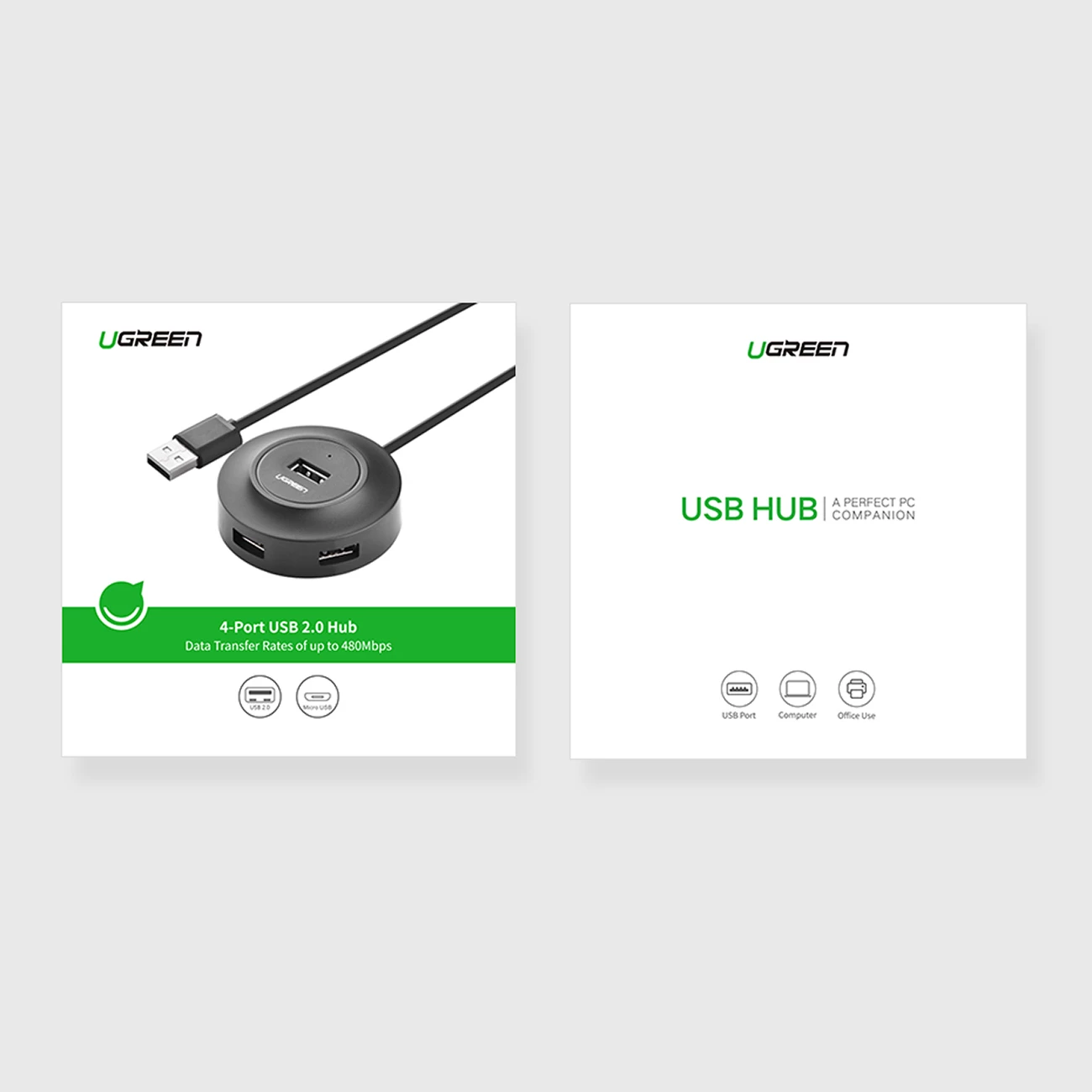 HUB USB Ugreen CR106, 4xUSB-A 2.0, 1m, i zi