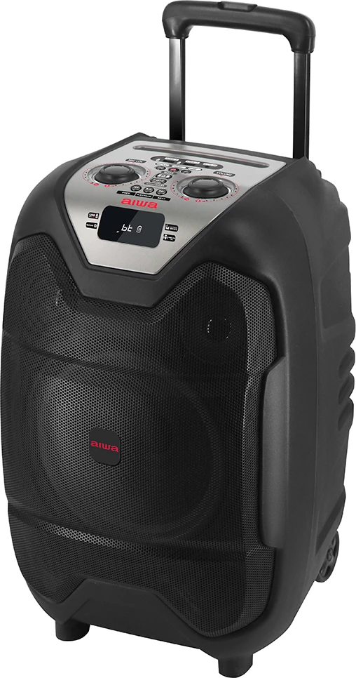 Altoparlant portativ Bluetooth Aiwa KBTUS-500, 50W RMS, 10\" woofer, karaoke me mikrofon VHF + telekomandë, i zi