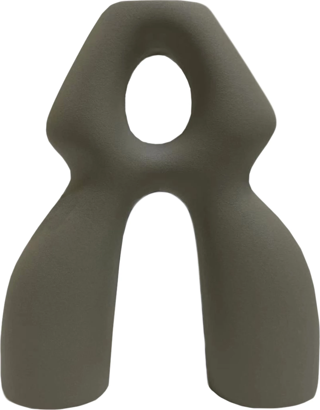 Dekor tavoline prej qeramike ISIL FH4598.03, ngjyrë gri mat, 26x9.5x29.5 cm