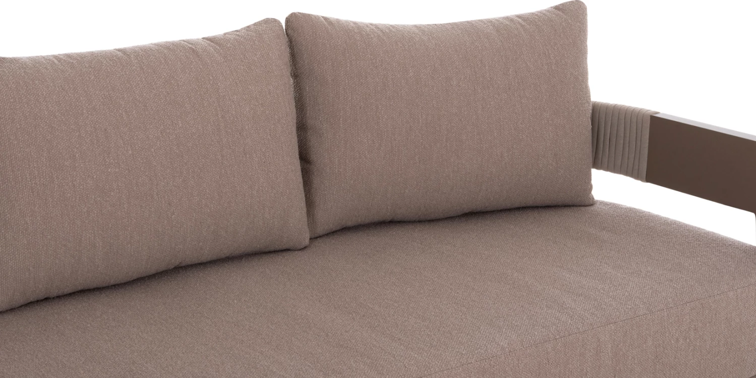 Sofa 3-vendëshe për terasë Absolution CD6511.02, alumin-litar, jastëkë bezhë, 240x80x82 cm