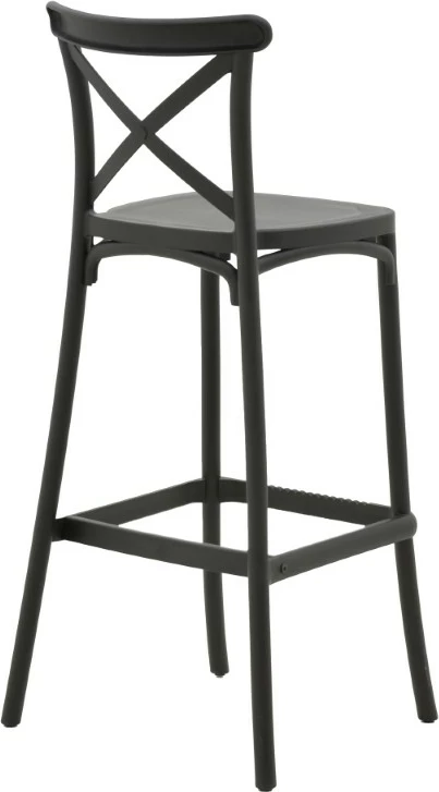 Karrige për bar Crossie pp e zezë 44x44x113cm