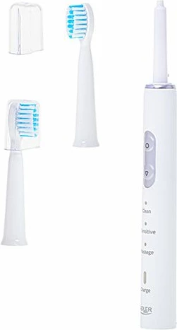 Furçë dhëmbësh sonike elektrike ADLER AD2175, 30,000 VPM, 3 modalitete, IPX7, bardhë, set me 2 koka + karikues induktiv