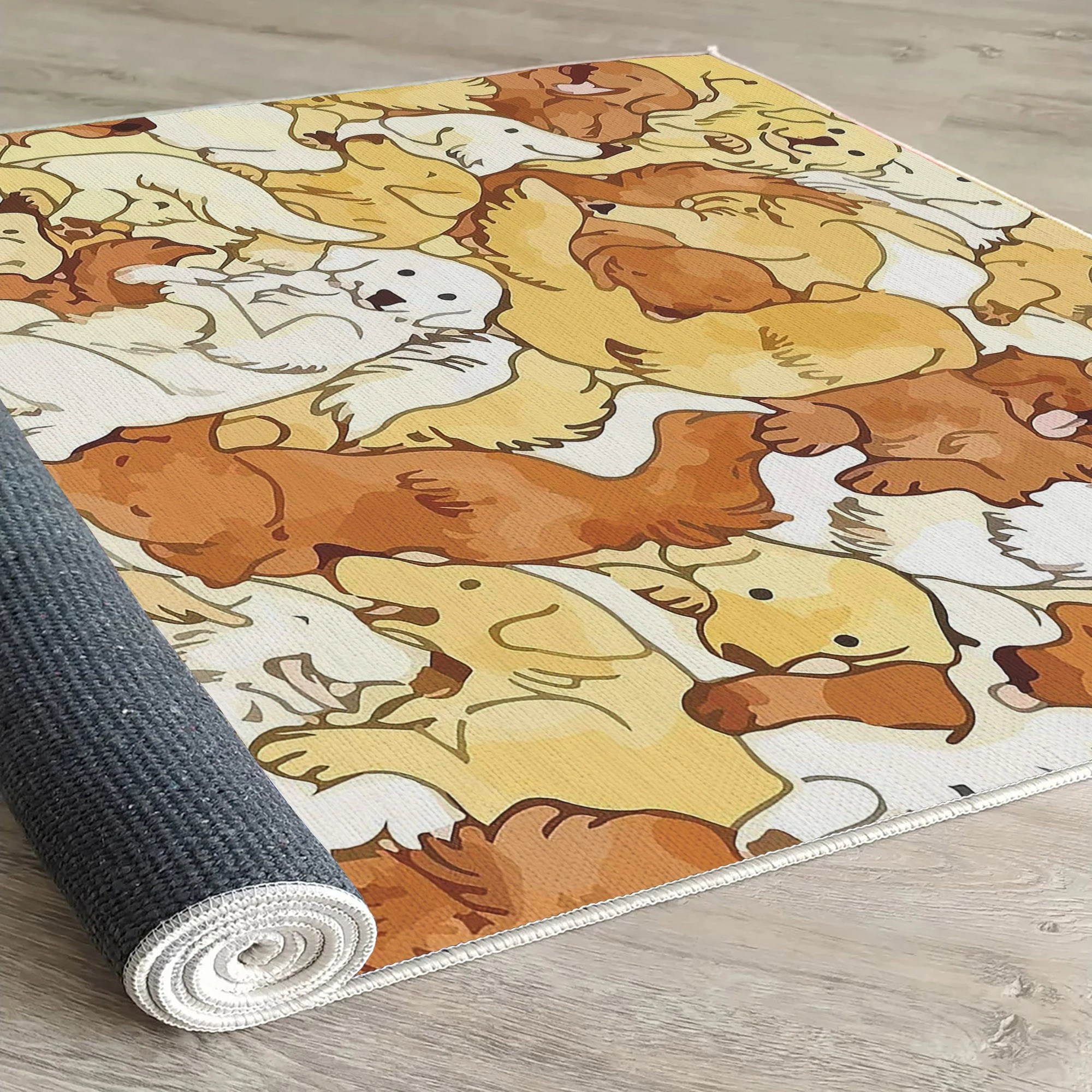 Qilim multikolor, dizajn me qen, 100x200cm, Woopamuk237
