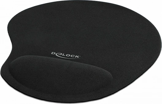 Mauspad DeLOCK ergonomik me gel dhe mbështetje kyçi, 230×202 mm, i zi