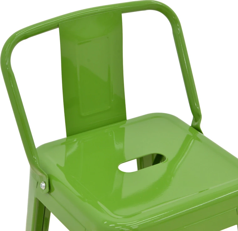 Karrige për bar me mbështetëse Utopia, metalike, ngjyrë e gjelbër, 42x42x97cm