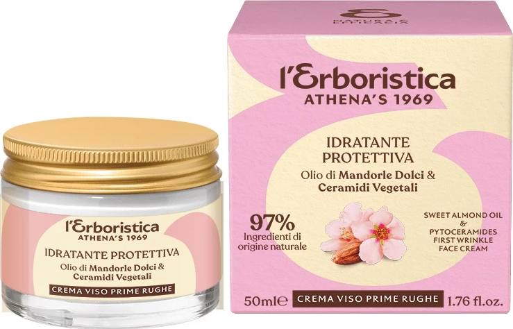 Krem fytyre hidratues kundër rrudhave L'Erboristica me vaj bajame 50ml