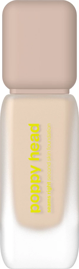 Fondatinë për femra Poppy Head Seams Right Long-lasting Covering Face Foundation with Satin Finish 01 Seams Fair, 38g
