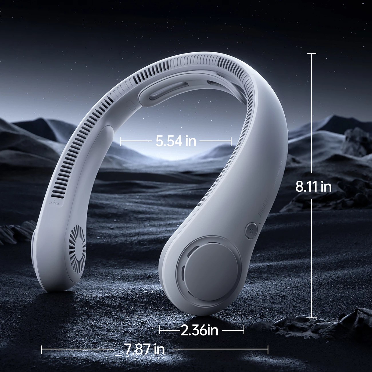 Ventilator qafe Jisulife Neck Fan 4 5000mAh USB-C, gri