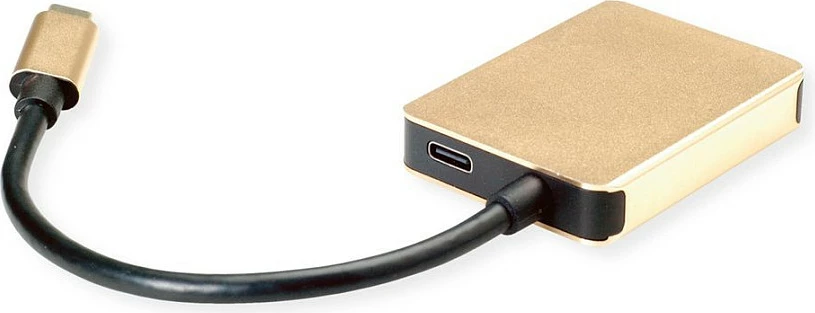 Hub USB-C ROLINE 12.02.1120, HDMI 4K@60Hz, 2x USB-A 3.2 Gen 1, USB-C PD, Gold