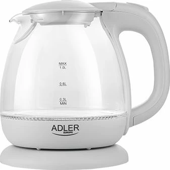 Çajnik elektrik Adler 1283G 1L 1100W qelqi, gri