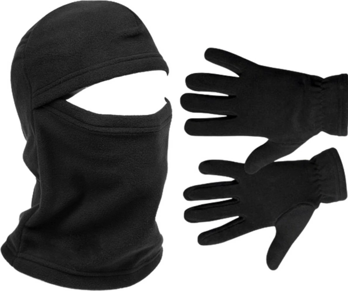 Set maskë bore dhe doreza Belifanti Collection, unisex, të zeza