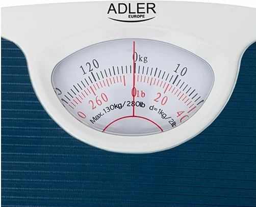 Peshore mekanike personale ADLER AD8151, 130 kg, saktësi 1 kg, blu