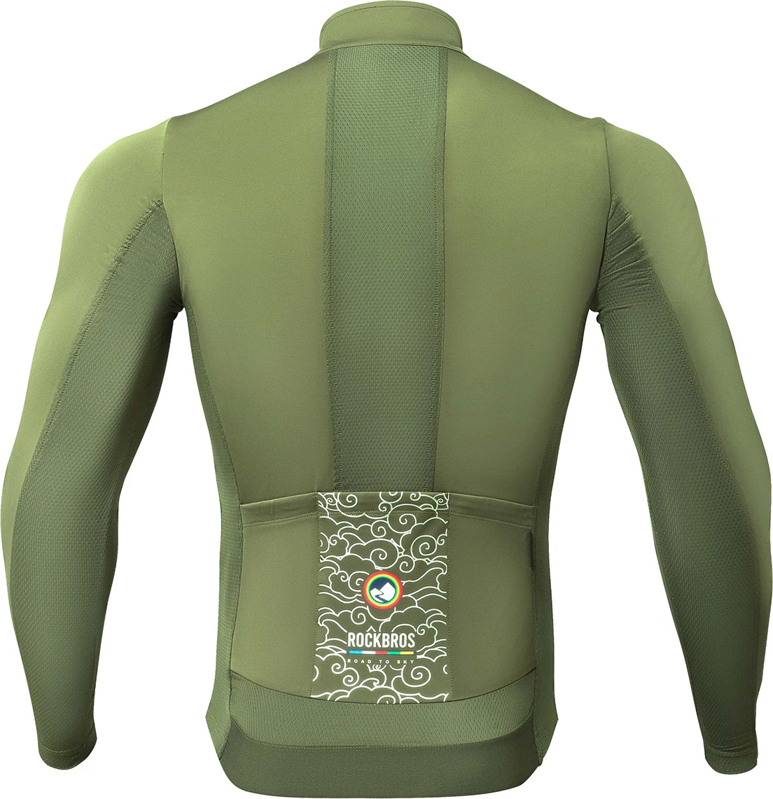 Bluza çiklizmi Rockbros TLWT001 ROAD TO SKY, rezistente ndaj erës, e izoluar, madhësia S, jeshile