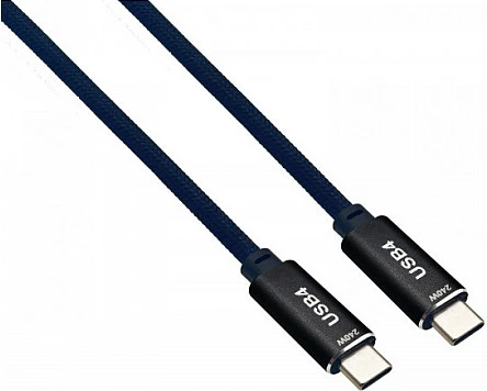 Kabllo USB-C Helos USB4, 2m, 40Gbps, Power Delivery 240W, e zezë