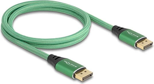 Kabllo DisplayPort DeLOCK 2.1, 1 m, 16K 60Hz, e gjelbër