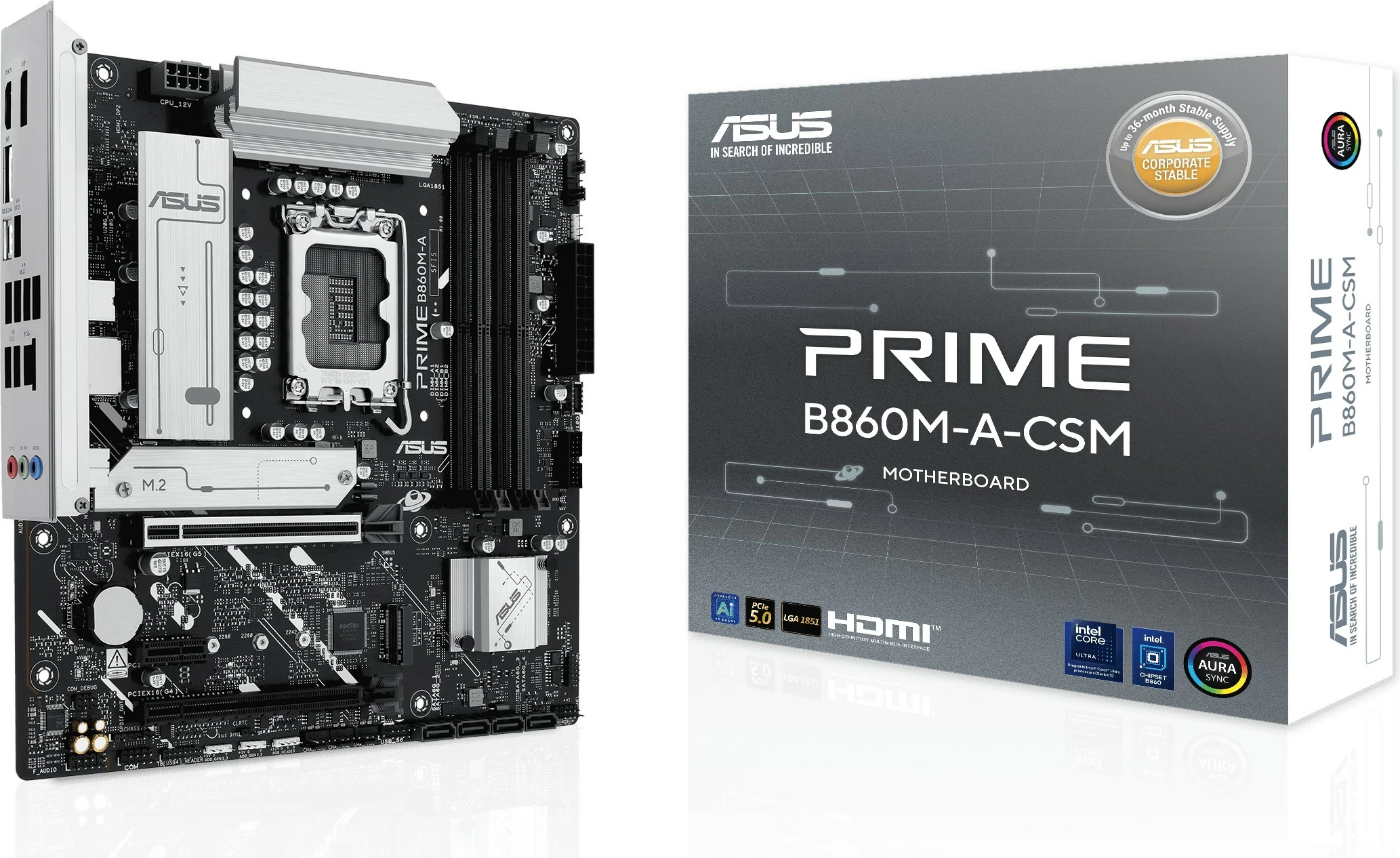 Pllakë amë ASUS PRIME B860M-A-CSM, LGA1851, micro ATX