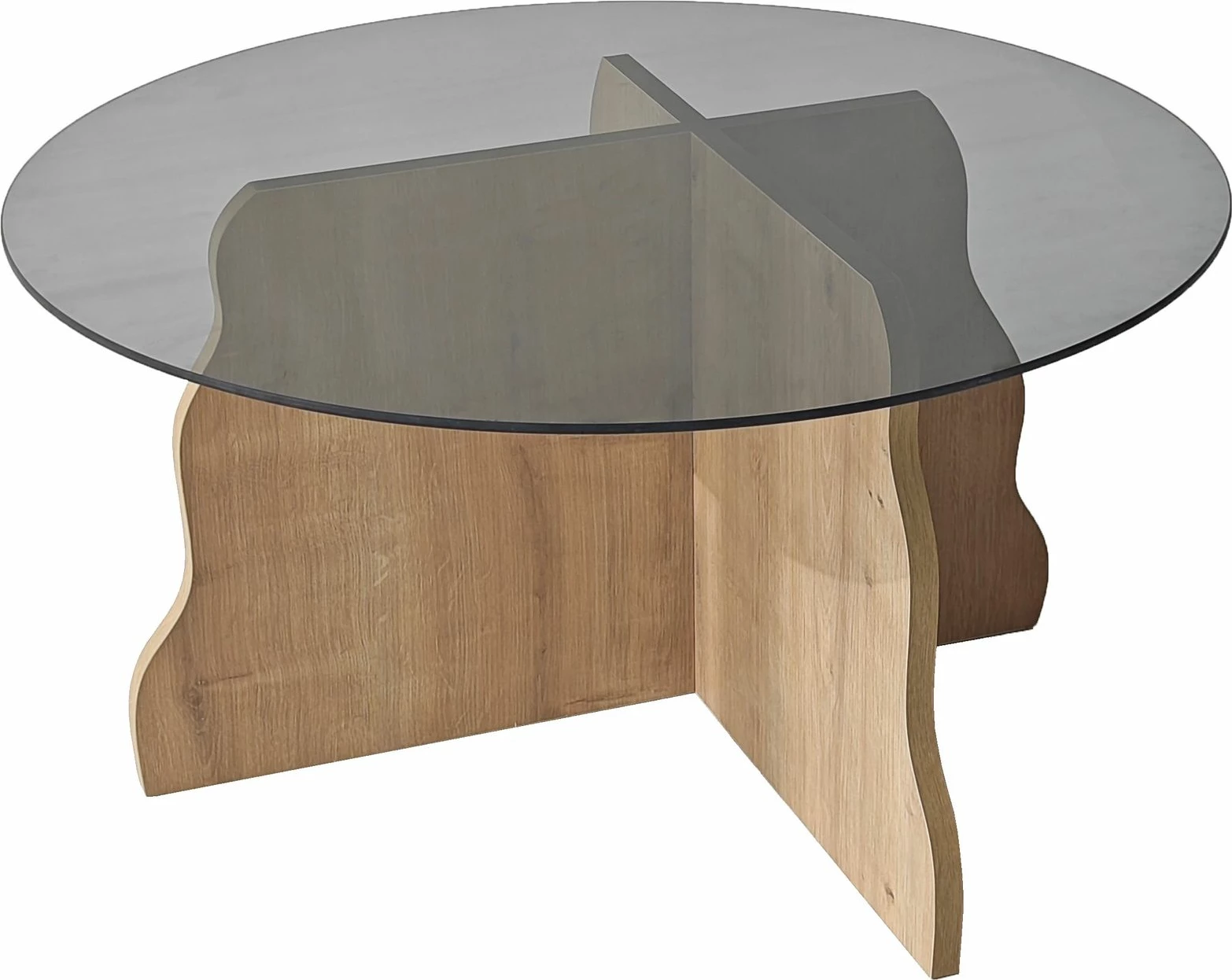 Tavolinë kafeje Skye Decor, Butterfly, ngjyrë lis safir, fume