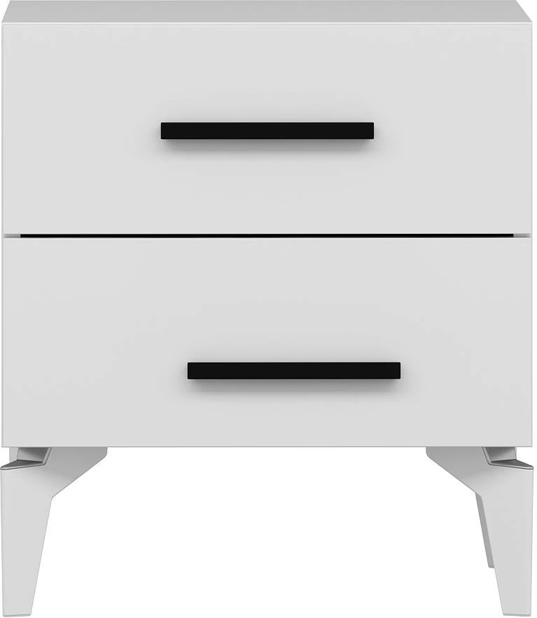 Komodinë Hanah Home, Kale, e bardhë, 50x56x47 cm