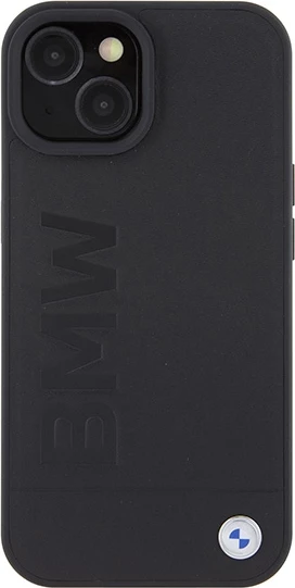 Mbështjellës BMW BMHMP15SSLLBK për iPhone 15 6.1", MagSafe, lëkurë, zi