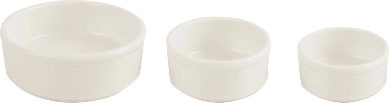 Ramekin porcelani Porland Line 60 mm, krem, set 6 copë