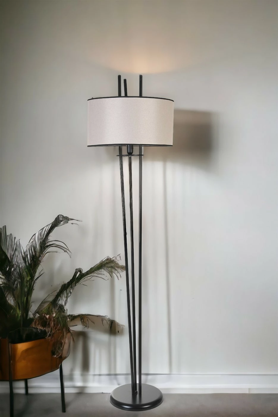 Llambë dyshemeje Opviq, 8822-10, gri dhe e zezë, 165cm