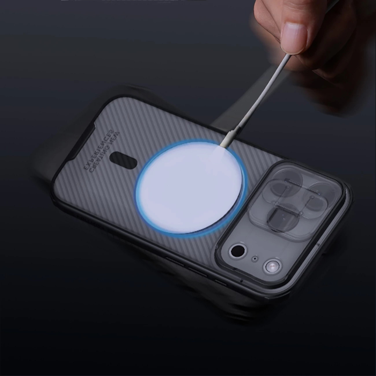 Mbështjellës Nillkin CamShield Pro për iPhone 17 Pro, MagSafe kompatibil, PC+TPU, transparent i zi