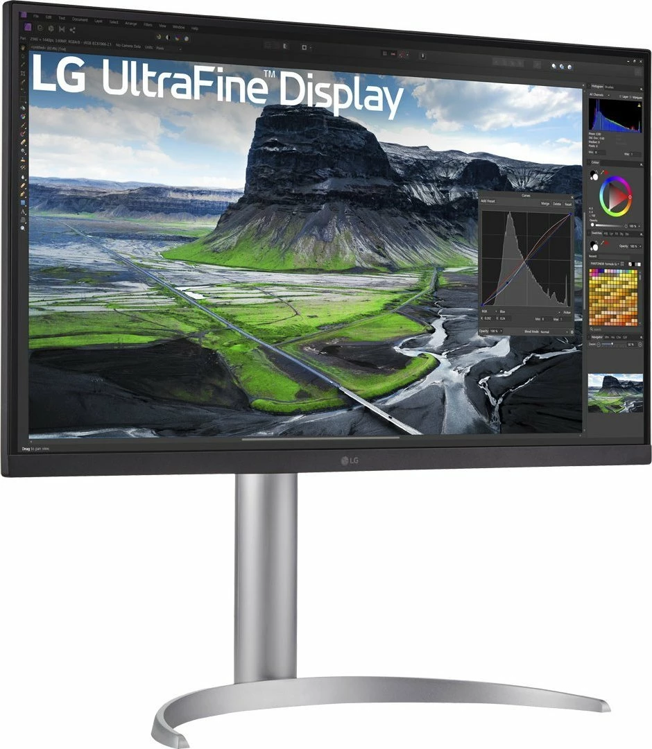 Monitor LG UltraFine 27UQ850V-W 27" UHD 4K IPS, HDR400, USB-C, bardhë/argjendtë