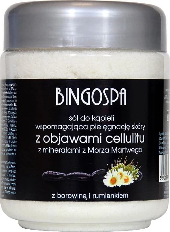 Kripë për banjë për femra BingoSpa Anti-cellulite me Minerale të Detit të Vdekur dhe Torfë, 550g